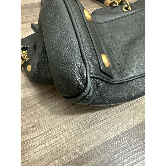 MARC BY MARC JACOBS COW LEATHER BLACK SATCHEL HANDBAG SHOULDER PURSE WOMENS - Picture 10 of 16